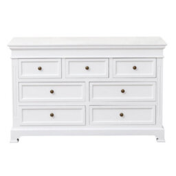 Melody Maison Large White 7 Drawer Chest Of Drawers & Pair Of Bedside Tables - Daventry White Range - thumbnail 8