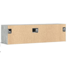 Berkfield Tv Wall Cabinet With Led Lights Concrete Grey 140X31X38 Cm - thumbnail 8