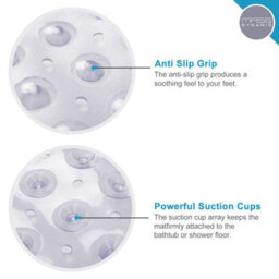 Mass Dynamic Extra-Long Non-Slip Bath Mat  Clear 100 X 40Cm Shower Mat With Suction Cups, Anti-Mould, Machine Washable & Bpa-Free - thumbnail 3