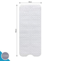 Mass Dynamic Extra-Long Non-Slip Bath Mat  Clear 100 X 40Cm Shower Mat With Suction Cups, Anti-Mould, Machine Washable & Bpa-Free - thumbnail 2