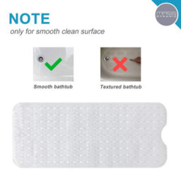 Mass Dynamic Extra-Long Non-Slip Bath Mat  Clear 100 X 40Cm Shower Mat With Suction Cups, Anti-Mould, Machine Washable & Bpa-Free - thumbnail 5