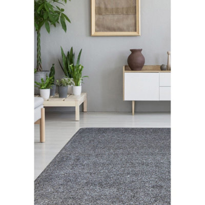 Melrose Relay Classic Mixed Fibres Charcoal Medium Area Rug 100/150Cm - image 1