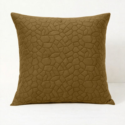 Ameha Rust Pebbles Embossed Velvet Cushion Cover, 18X18 Inch, Ultra Soft, Breathable & Hypoallergenic