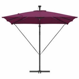 Berkfield Cantilever Banana Parasol Bordeaux Red 249 X 249 X 250 Cm - thumbnail 5