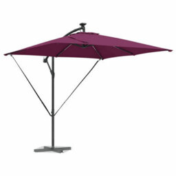 Berkfield Cantilever Banana Parasol Bordeaux Red 249 X 249 X 250 Cm - thumbnail 3