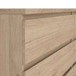 Furniture To Go Naia Wide Chest Of 6 Drawers (3+3) In Jackson Hickory Oak (W) 153.8 X  (H) 70.1 X (D) 50Cm - thumbnail 7