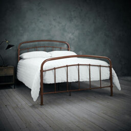 LPD 4.6 Feet Halston Double Bed - Metal - L200 X W146 X H113 Cm - Copper - thumbnail 4