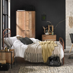 LPD 4.6 Feet Halston Double Bed - Metal - L200 X W146 X H113 Cm - Copper - thumbnail 5
