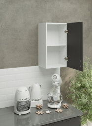 Jd Greta Kitchen Wall Unit 400mm Storage Cabinet With Doors And Shelf 40Cm - Dark Grey Matt - thumbnail 2