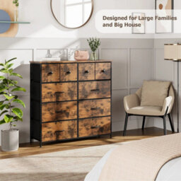 Chest Of Drawers 10 Drawer Dresser Bedroom Bedside Storage Organizer Unit - thumbnail 4