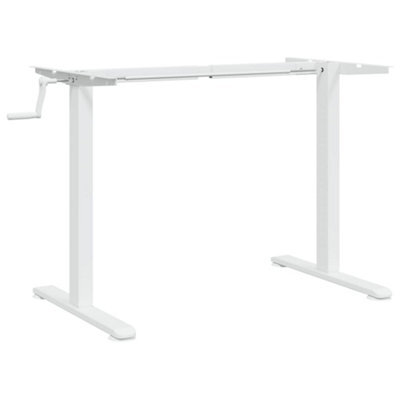 Berkfield Elegant Standing Desk Frame White (94-135)X60X(70-114) Cm Steel