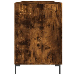 Berkfield Desk Smoked Oak 140X50X75 Cm Engineered Wood - thumbnail 7