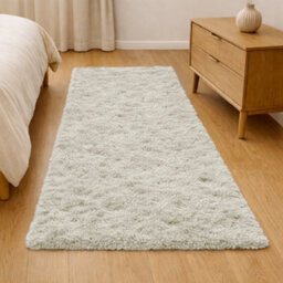 Aspire Homeware Non-Slip Cream Shaggy Rug Soft Fluffy Washable, Medium Hallways Runner, (L)150Cm X (W)80Cm - thumbnail 6