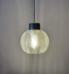 K Living Leaf Design In A Clear Glass Light Pendant - thumbnail 4