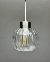 K Living Leaf Design In A Clear Glass Light Pendant - thumbnail 2