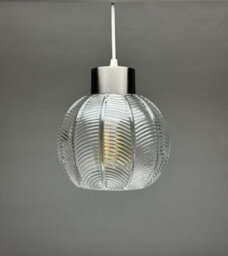 K Living Leaf Design In A Clear Glass Light Pendant - thumbnail 1
