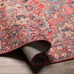 Livabliss Iris-Vintage Red Blue Beige Traditional Boho Living Dining Bedroom Rug 80 X 230 Cm Easy Care, Non Shedding - thumbnail 4