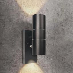 Modern Led Up Down Outdoor Wall Light 8W Gu10 Stainless Steel Ip65 No Sensor - thumbnail 1