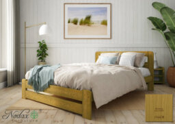 Nodax Durable & Eco-Finish Colour Wooden Bed Frame With Woodstain Finish - F1 Aurora Bed Frame 6Ft (Botany) - thumbnail 1