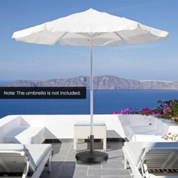 Costway Patio 23Kg 52Cm Round Resin Umbrella Base W/wheels Handles Table Market Stand - thumbnail 5