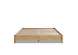Oak Finish Bed Frame - King Size With Two Shelves - thumbnail 5
