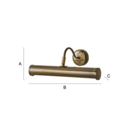 Valuelights Gemini Antique Brass Twin Picture Wall Light - thumbnail 7