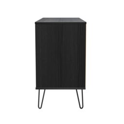 Anzio Matt Black Ash 6 Drawer Chest (H)737mm (W)1130mm (D)395mm - thumbnail 4