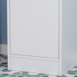 Kleankin Tall Bathroom Storage Cabinet Narrow Freestanding Cabinet With Mirror - thumbnail 9