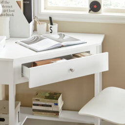 Sobuy Fwt31-W, Corner Desk, Triangle Computer Desk, Home Office Desk Workstation,white,w76Xd76Xh76.5 - thumbnail 4