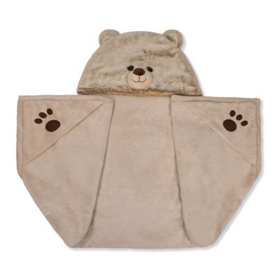 Noxxiez Kids Animal Hooded Blanket - Teddy Bear - image 1
