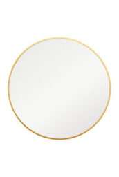 Mirroroutlet The Fenestra Gold Edged Circular Modern Garden Wall Mirror 120Cm Diameter - thumbnail 2