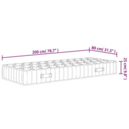 Vidaxl Pocket Spring Mattress Medium Firm 80X200 Cm - thumbnail 3
