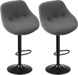 Bar Stool Cover With Backrest, Set Of 2, Stretchable Curved Cover, High Stools For Kitchen - thumbnail 1