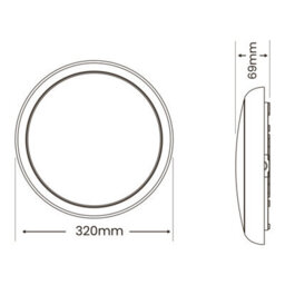 HARLED Halo Bulkhead Standard Ceiling Light/wall Light Ip65 Switchable Wattage 12W-15W-18W - thumbnail 6