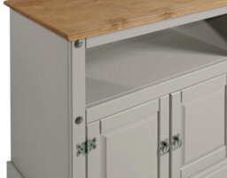 Tv Unit Grey Wax Straight Solid Pine By - thumbnail 5