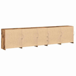 Berkfield Sideboard With Led Lights Old Wood 283X37X67 Cm Engineered Wood - thumbnail 8