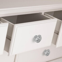 Statement Furniture Romance Antique White 2 Over 3 Chest Of Drawers With Crystal Handles - thumbnail 7
