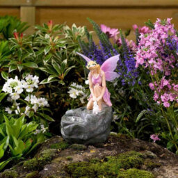 3 X Solar Powered Fairy Design Spotlights - Weatherproof Outdoor Garden Illuminated Figurine Ornament Lights - Each H15 X 11Cm Dia - thumbnail 3