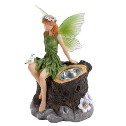 3 X Solar Powered Fairy Design Spotlights - Weatherproof Outdoor Garden Illuminated Figurine Ornament Lights - Each H15 X 11Cm Dia - thumbnail 8