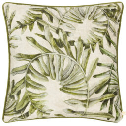 Wylder Kielder Forest Sherwood  Printed Velvet Feather Rich Cushion - thumbnail 1