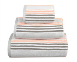 Allure Bath Fashions Merlin Striped Bath Sheet - Blush Pink - thumbnail 2