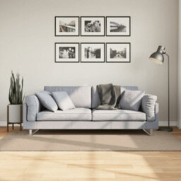 Berkfield Rug Huarte Short Pile Soft And Washable Sand 100X200 Cm - thumbnail 1