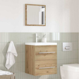 Berkfield Bathroom Cabinet With Drawer 41 X 38.5 X 48 Cm Engineered Wood - thumbnail 4