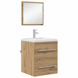 Berkfield Bathroom Cabinet With Drawer 41 X 38.5 X 48 Cm Engineered Wood - thumbnail 3