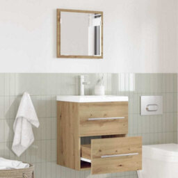 Berkfield Bathroom Cabinet With Drawer 41 X 38.5 X 48 Cm Engineered Wood - thumbnail 1