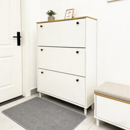 Hygrad Built to Survive 3 Drawer Shoe Cabinet Storage Cupboard Footwear Stand Organizer Rack Wooden Unit - thumbnail 2