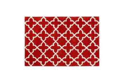 Orsina Small Orange Hand Tufted Rug, Modern Soft Wool Blend Rug With Circle Line Design, Durable Decorative Rug - thumbnail 1