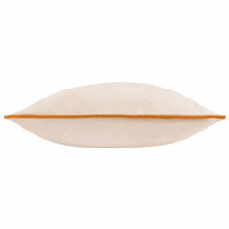 furn. Furn Meridian Velvet Polyester Filled Cushion, Ecru/ginger, 45 X 45Cm - thumbnail 2