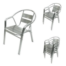 Deluxe Aluminium Chair, Double Tube Aluminium Chairs, Aluminium Garden Chair Be Furniture - thumbnail 8