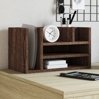 Walplus Desk Organiser Brown Oak 44.5X24X25 Cm Engineered Wood - image 1